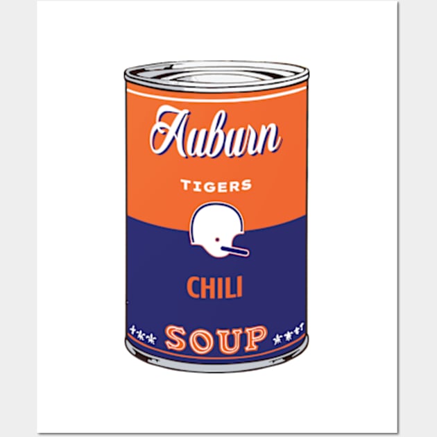 Auburn Tigers Soup Can Wall Art by Rad Love